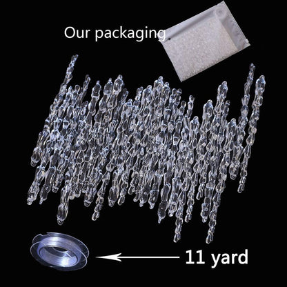 ToBeIT 6.1inch Chrismtas Tree icicles 25Pcs Acrylic Icicles Ornament Set for Chrismtas Decoration(25icicle-6.1inch)