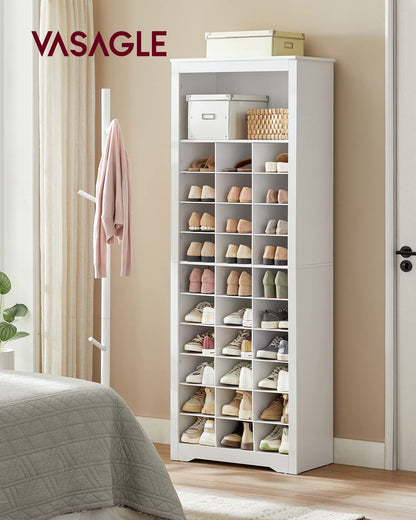 VASAGLE Shoe Storage Cabinet, 10 Tier Shoe Rack Organizer, Holds Up to 30 Pairs of Shoes, for
