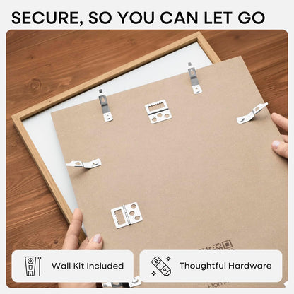 Homeforia 24x36 Poster Frame Wood, High End Natural Oak 24 x 36 Large Picture Frame with Mat 20 by 30, 24x36 Light Wooden Frames Matted to 20x30 Photo, 36x24 Frames, Tempered Glass, Wall Kit, Set of 1