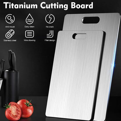 Titanium Cutting Board - 2 pack Titanium Cutting Boards for Kitchen,Double Sided Titanium Cutting Mat,Non Stick Chopping Board Easy to Clean（11.81 * 17.91in）