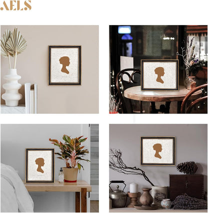 AELS 8x10 Inch Vintage Picture Frame, Elegant Antique Photo Frames with Glass Front, Photo Display, Tabletop Wall Hanging, Gift Ideas, Black with Gold Trim