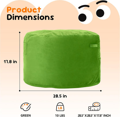 Hobestluk Bean Bag Chairs 2.5FT Bean Bag Chair with Memory Foam Filled & Machine Washable Cover,Beanbag Chair, Small Bean Bag Chairs for Playroom, Living Room, Bedroom