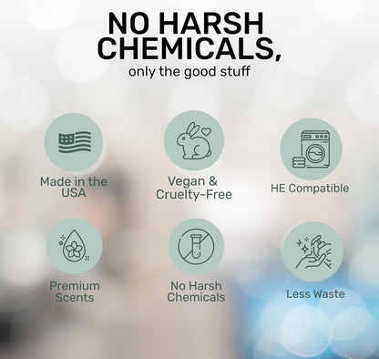 FREY Concentrated Liquid Laundry Detergent | Formulated for Sensitive Skin & HE Washers | Removes Stains Effectively | 50 Loads per Bottle (2-pack Cedar Grove)