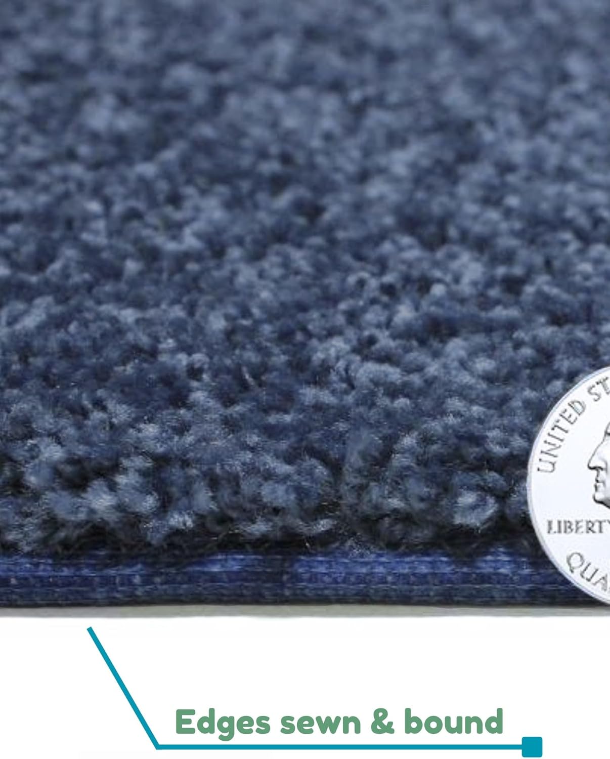 KOECKRITZ Soft and Colorful Kids Classroom Area Rugs (Passes Flammability Pill Test) Many Sizes and Bright Colors to Select from (7' x 9', Navy)