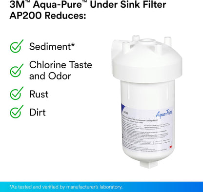 3M Aqua-Pure Under Sink Water Filter System AP200, Full Flow