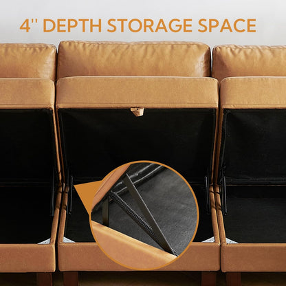 Faux Leather Modular Sofa, Module A