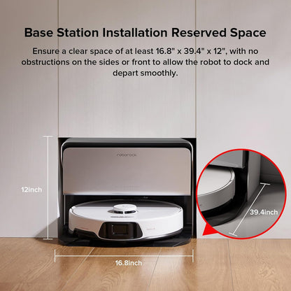 roborock S8 Max Ultra with Auto Water Refilling and Drainage System Robot Vacuum and Mop, FlexiArm Design, Smart Dirt Detection, Self-Emptying, 8000Pa Suction for Various Floors, Pet Hair, White
