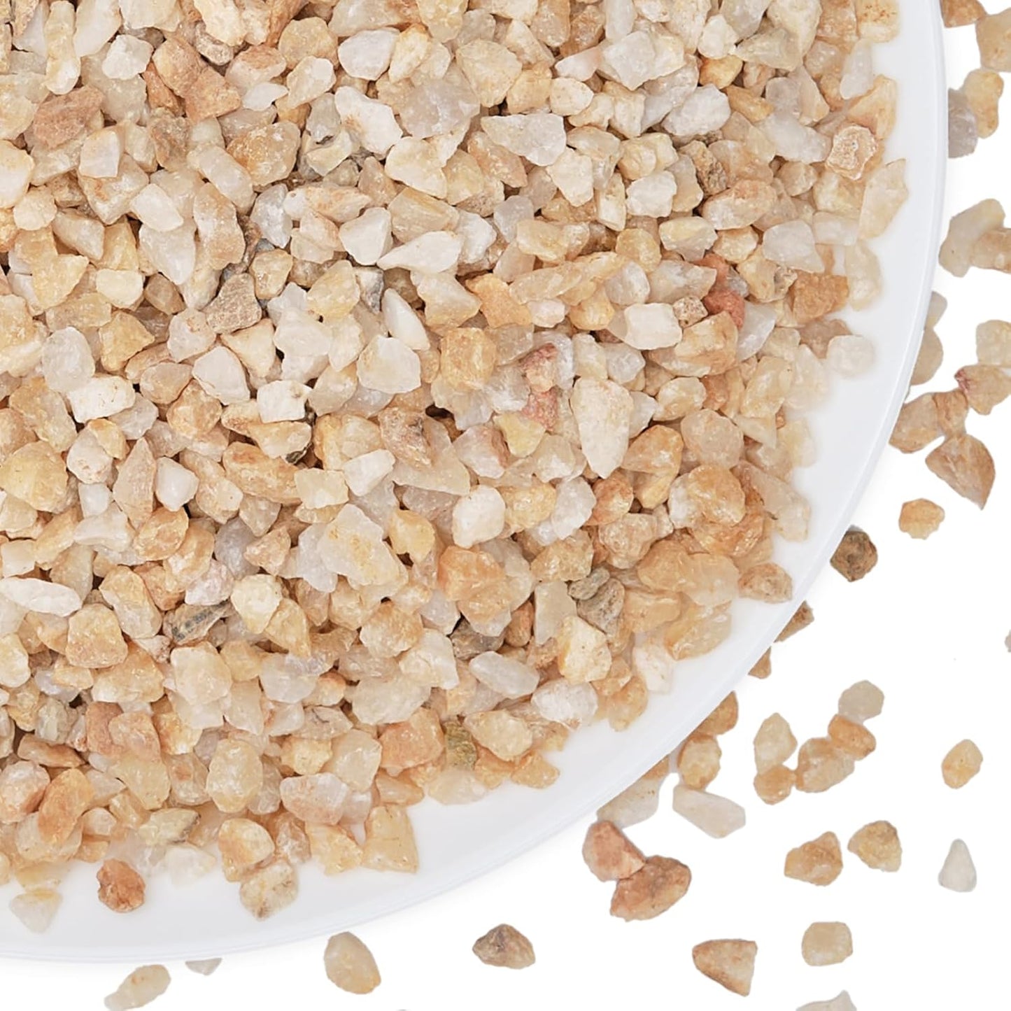 5 lbs Coarse Silica Sand for Indoor Plants, 1/5 Inch Natural Decorative Gravel for Vases, Aquariums, Terrarium, Fish Tank, Drainage Rocks for Potted Plants, Bamboo, Succulent, Crafts, Cactus