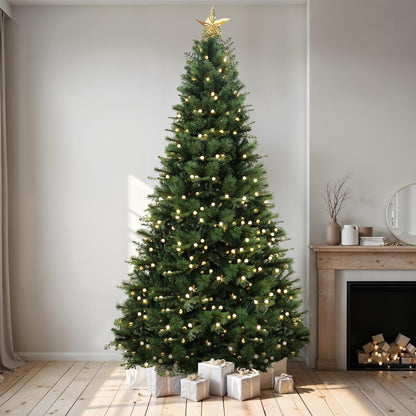 Naomi Home Evangeline Traditional Christmas Tree - Standard Metal Base Green/9ft