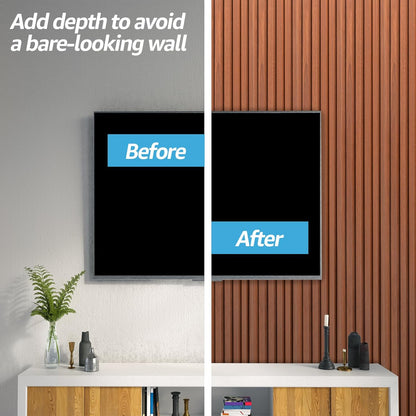 Art3d WPC Wainscoting Panels, 16-Pack 48 x 6 Inch 3D Wall Accents for Interior Wall Decor, Living Room, Bedroom, Teak