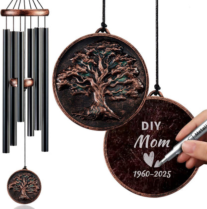 Memorial Wind Chimes for Loss of Loved One, Tree of Life Vintage Wind Chime for Outside