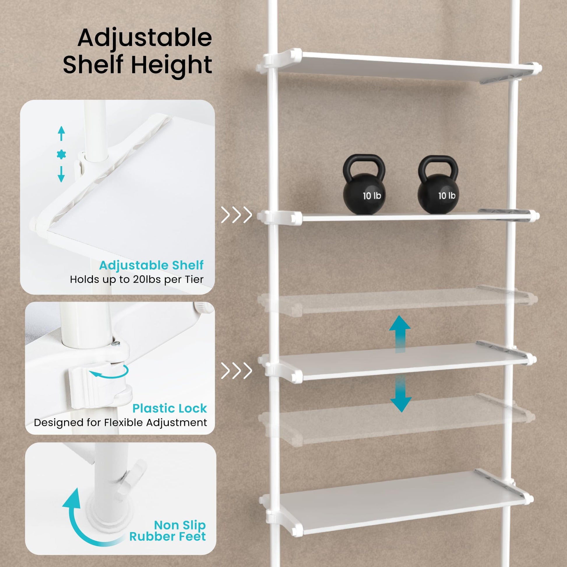 Home Zone Living Over-the-Toilet Organizer Bathroom Storage Organizer