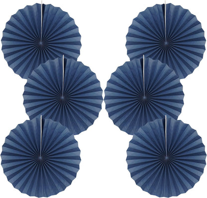 Blue Party Decorations,Blueberry Party Decorations Decorations Party Paper Fans Bulk 16in,Graduation Decoration Classroom Decor, Western Themed Party Decorations 30 Color DIY Set （Deep Blue）