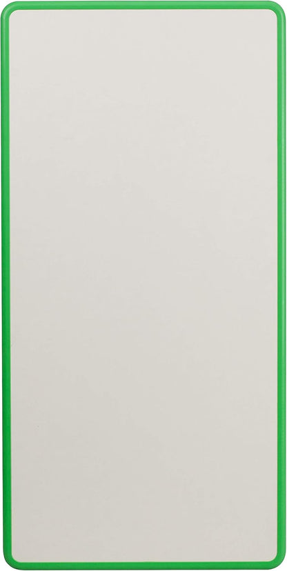 Flash Furniture Wren 23.625''W x 47.25''L Rectangular Green Plastic Height Adjustable Activity Table with Grey Top