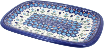Blue Rose Polish Pottery Savannah Small Rectangular Serving Platter