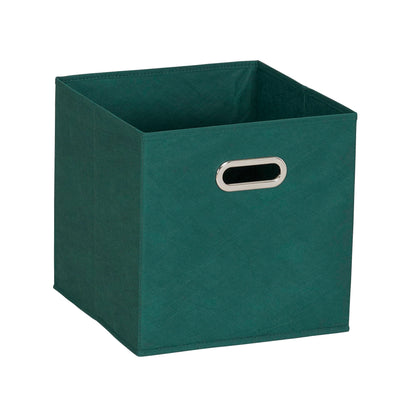 Household Essentials 6 ct Open Fabric Cube Storage Bins, Forest Green
