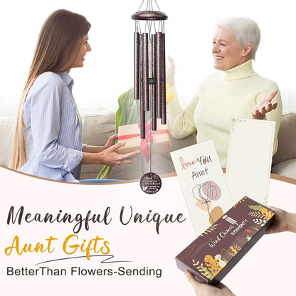 Gifts for Aunt, 25''Wind Chimes, Birthday Gifts for Aunt from Nephew Niece, Best Aunts Ever Gift for Women,Thanksgiving,Christmas Day Gift Ideas for Love Rreminder.