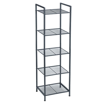 SONGMICS 5-Tier Storage Rack, Bathroom Shelf, Extendable Plant Stand with Adjustable Shelf, for