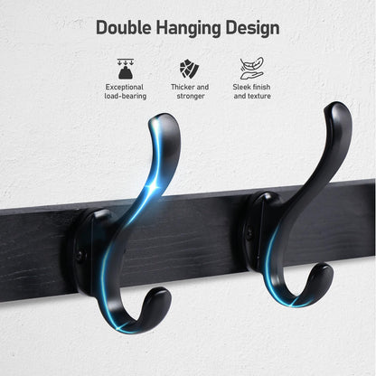 Tatub 29'' Coat Rack Wall Mount with Shelf, Wood Wall Hooks with Storage, Entryway Shelf with 5