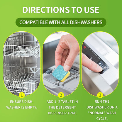 NATRUTH Dishwasher Cleaner And Deodorizer Tablets -30 Pack for Deep Cleaning, Deodorizing & Protecting, Prevents Buildup.Heavy Duty And Septic Safe.Clean Dish Washer For Limescale, Odor, Smell (Lemon)