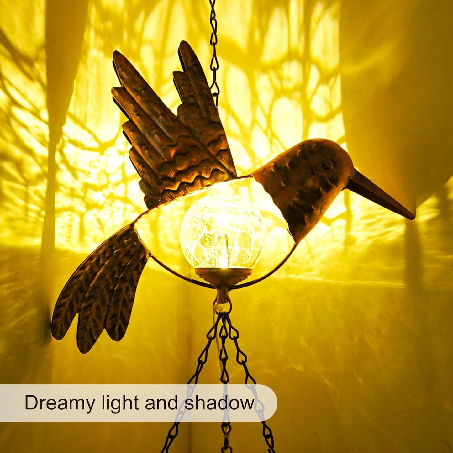 Wind Chimes Outdoor Indoor Decor: Birthday Gifts for Mom Grandma - Outside Lights for Garden Yard Patio Porch (Hummingbird)