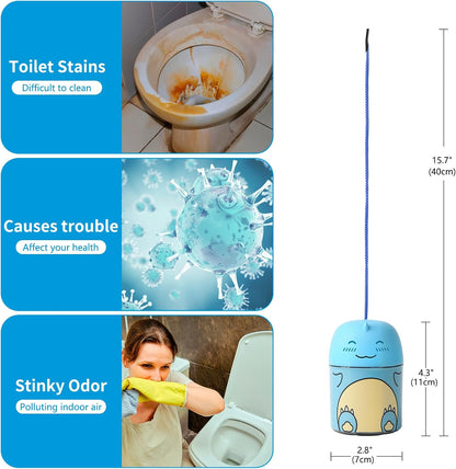 Toilet Bowl Cleaners Bottle Bathroom Toliet Bowl Cleaner with Fresh Ocean Scent Cute Dinosaur Shaped Toilet Tank Cleaner (Blue)