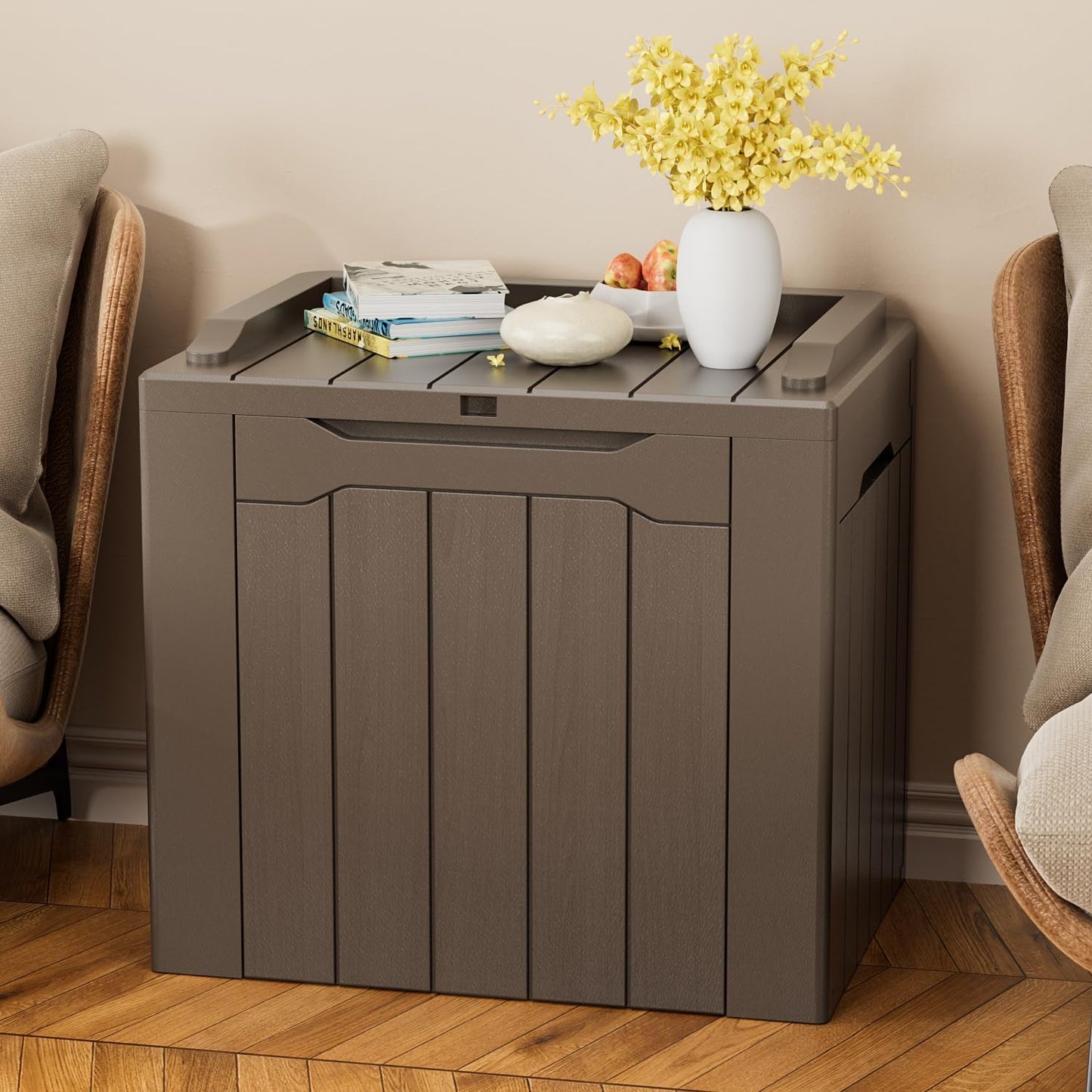 YESHOMY 30 Gal Plastic Storage Bins with Lid Stackable Box Organizers for Living Room, Office