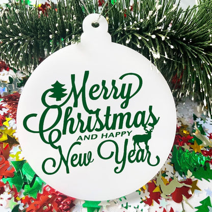 20Pcs 3 Inch Blank Acrylic Christmas Ornaments 2024 White Unfinished Round Acrylic Christmas Ornaments for DIY Craft Hanging Ornaments for Christmas Tree Decoration Xmas Party Decorations