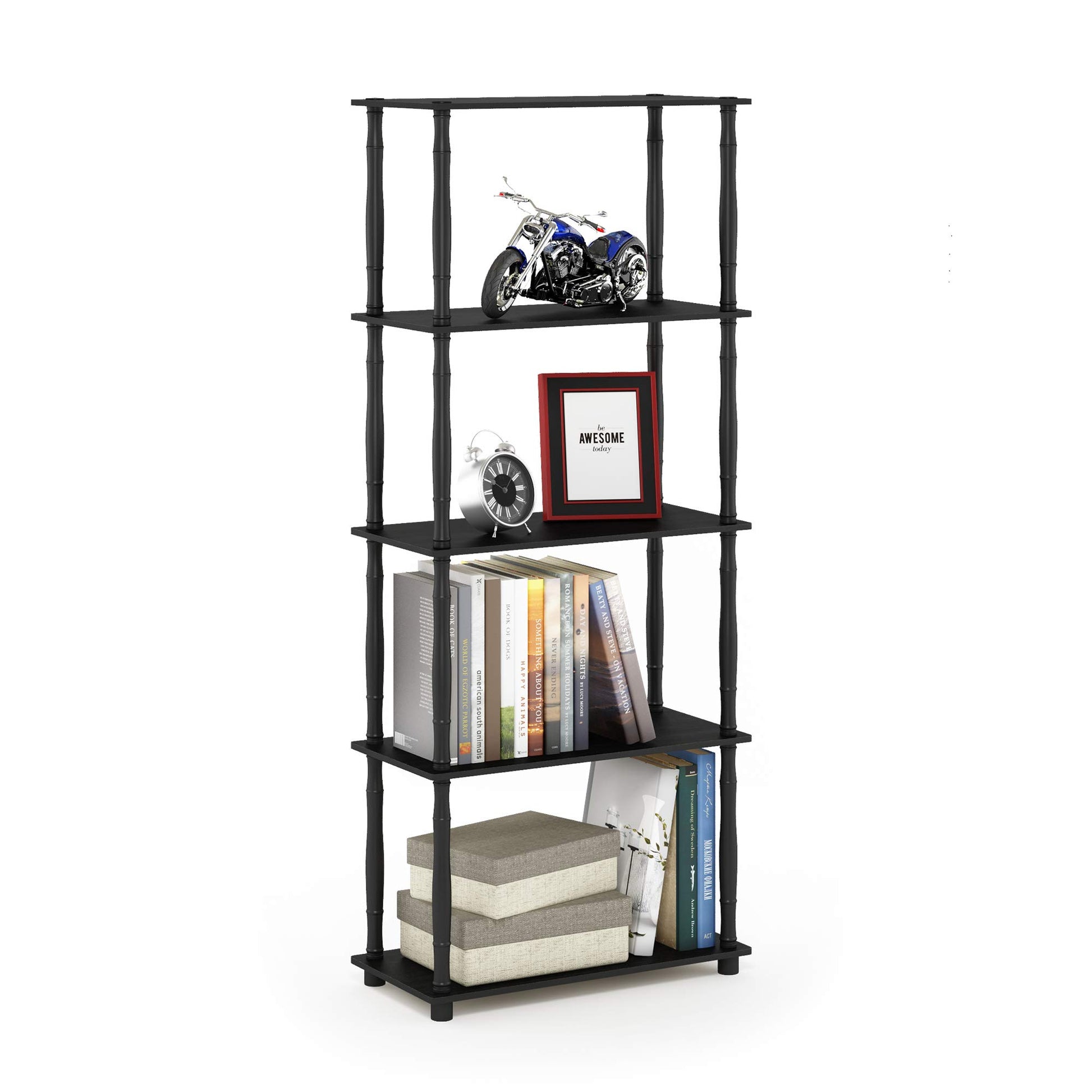 Furinno Turn-N-Tube 5-Tier Multipurpose Shelf / Display Rack / Storage Shelf / Bookshelf, Classic