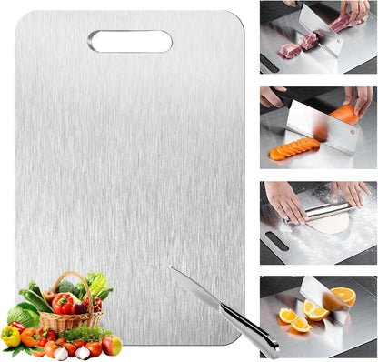 Titanium Cutting Board - 1 pack Titanium Cutting Boards for Kitchen,Double Sided Titanium Cutting Mat（9.25 * 12.99in）