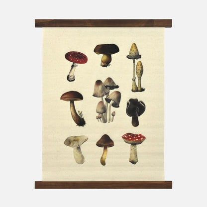 American Art Decor Hanging Linen Mushroom Tapestry Vintage Wall Art Hanging