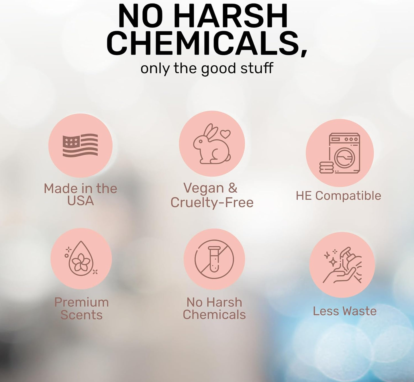 FREY Concentrated Liquid Laundry Detergent | Formulated for Sensitive Skin & HE Washers | Removes Stains Effectively | 50 Loads per Bottle (1-pack Jasmine Meadow)