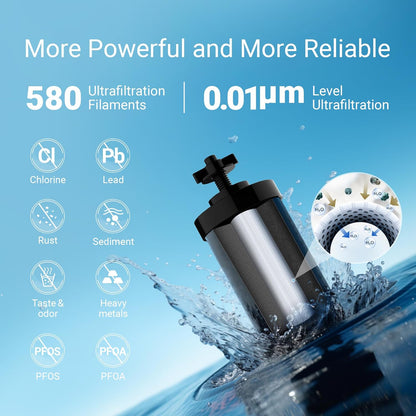 [New Upgraded Ultrafiltration] AQUACREST Black Water Filter, Replacement for Berkey® BB9-2® Black Purification Elements, Berkey® Gravity Water Filter System, 2 Pack