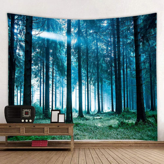 Llamazing Forest Nature Wall Tapestry - Living Room & Bedroom Decor - Magic Scenic Landscape