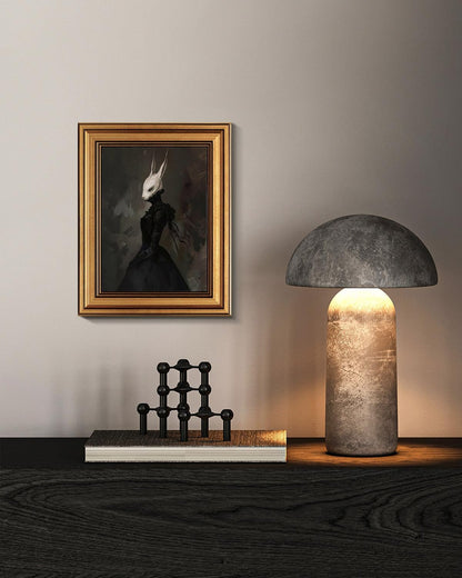 HUARCEY Gold Framed Vintage Wall Art Canvas Prints Gothic Room Decor Vintage Rabbit Lady Wall Decor, Aesthetic Dark Academia Halloween Pictures Oil Painting Goth Decorations 8x10in