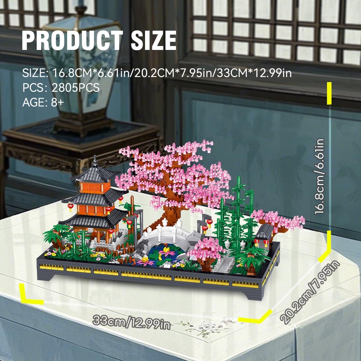 DAHONPA Zen Forest Garden Micro Mini Building Blocks Model Kit (2805 Pieces), Architecture Gift for Kids and Adults