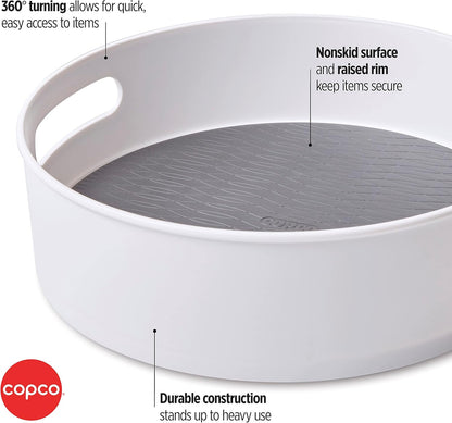 Copco Non-Skid Storage Turntable, 12-Inch, Gray