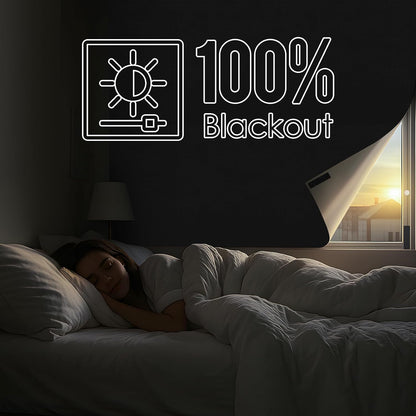 Blackout Window Cover, Portable DIY Window Blinds,Travel Window Blackout Curtains for Baby Nursery, Bedroom, Dorm Room and Media Room (Black 39"x57")