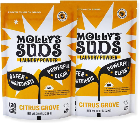 Molly's Suds Original Laundry Detergent Powder | Clean Laundry Detergent Powder for Sensitive Skin