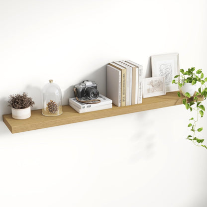 48 Inch Floating Shelves, 8 Inch Deep Floating Shelves for Wall, Hanging Shelf with Invisible Brackets, Deep Shelves for Bathroom, Bedroom, Living Room, Oak, Set of 1