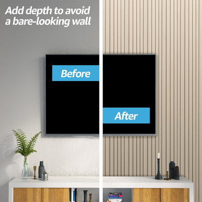 Art3d WPC Wainscoting Panels, 16-Pack 48 x 6 Inch 3D Wall Accents for Interior Wall Decor, Living Room, Bedroom, Oak