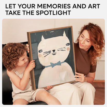 Homeforia 18x24 Poster Frame Wood, High End Natural Oak 18x24 Light Wooden Picture Frame with Mat 16x20, 18 by 24 Frames Matted to 16 x 20 Photo, 24by18 Thin Frames, Tempered Glass, Wall Kit, Set of 1