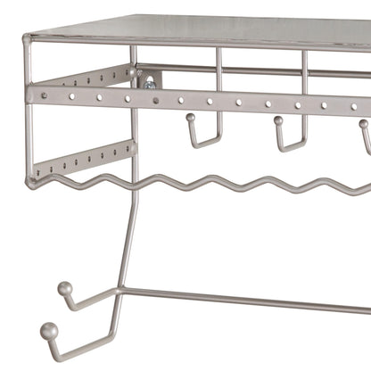 Simplify Wall Mounted Jewelry Organizer | Dimensions: 14.6"x 3.9"x 7.5" | 1 Tier | Home