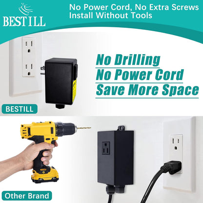 BESTILL Garbage Disposal Button, UL Listed, Cordless Sink Top Air Switch Kit for Waste Disposal, 3.6" Long Push Button with Brass Cover, Brushed Titanium Gold/Brushed Brass