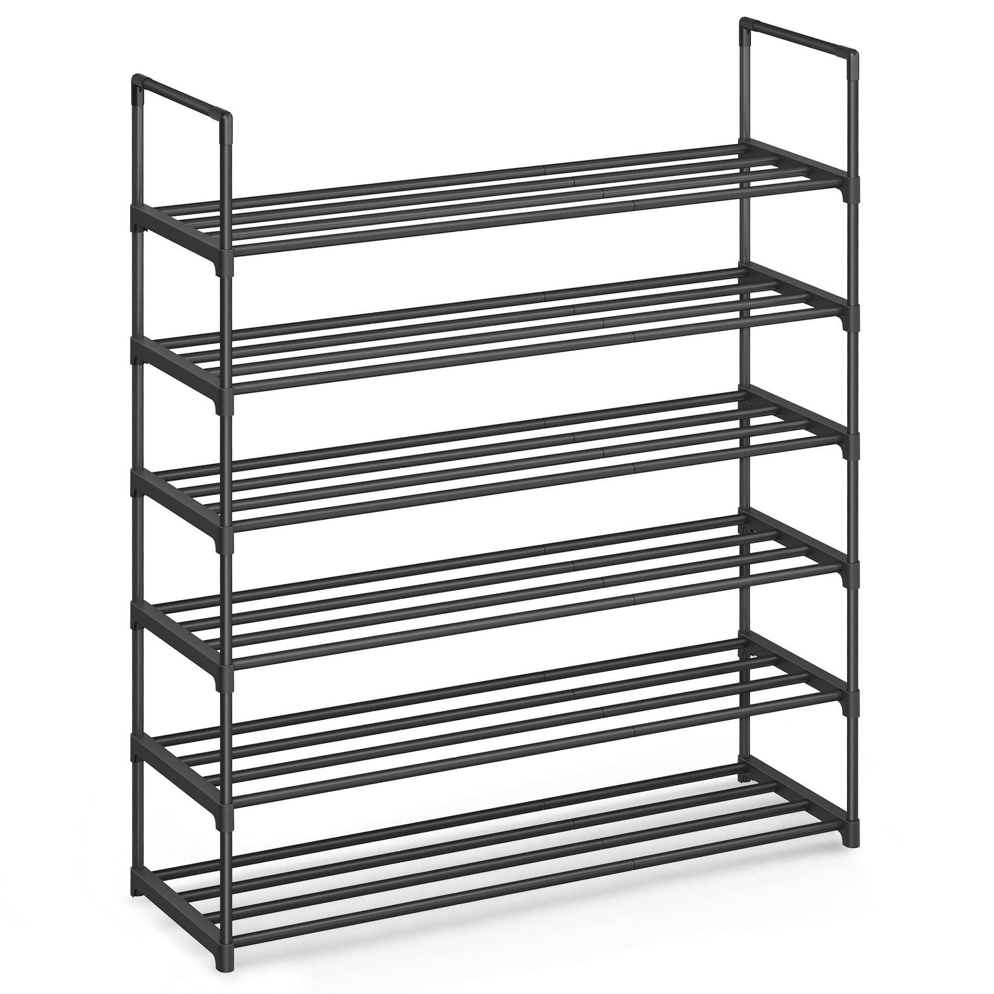 SONGMICS Shoe Rack, 6-Tier Shoe Organizer, Metal Storage Shelf, Upright or Upside Down, for 24-30