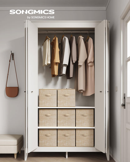 SONGMICS Storage Cubes, Set of 8, 13-Inch Foldable Closet Organizers
