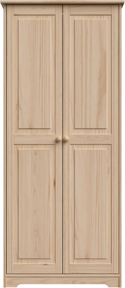 Pantry Cabinet Storage Cabinet with 2 Doors Solid Wood - Adjustable Shelves for Kitchen, Dining Room, or Utility Room Organization