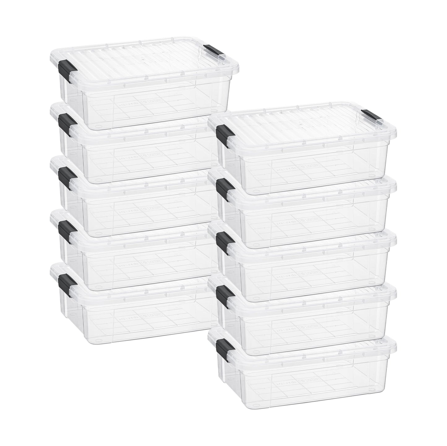 Superio 7.4 Quart Clear Plastic Storage Bin with Lid, Non-Toxic, BPA Free, Odor Free, Organizer