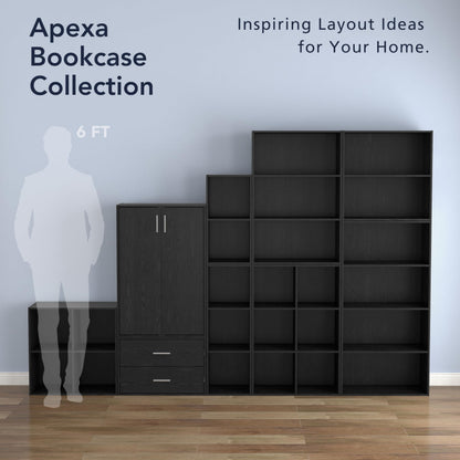 Homes: Inside + Out Apexa 2-Drawer Wooden Stackable Storage Drawers, Small Food Pantry Cabinet
