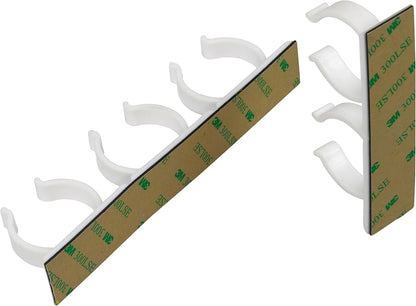 Simple Houseware Spice Gripper Clips Strips Cabinet Holder - 4 Strips, Holds 20 Jars, White